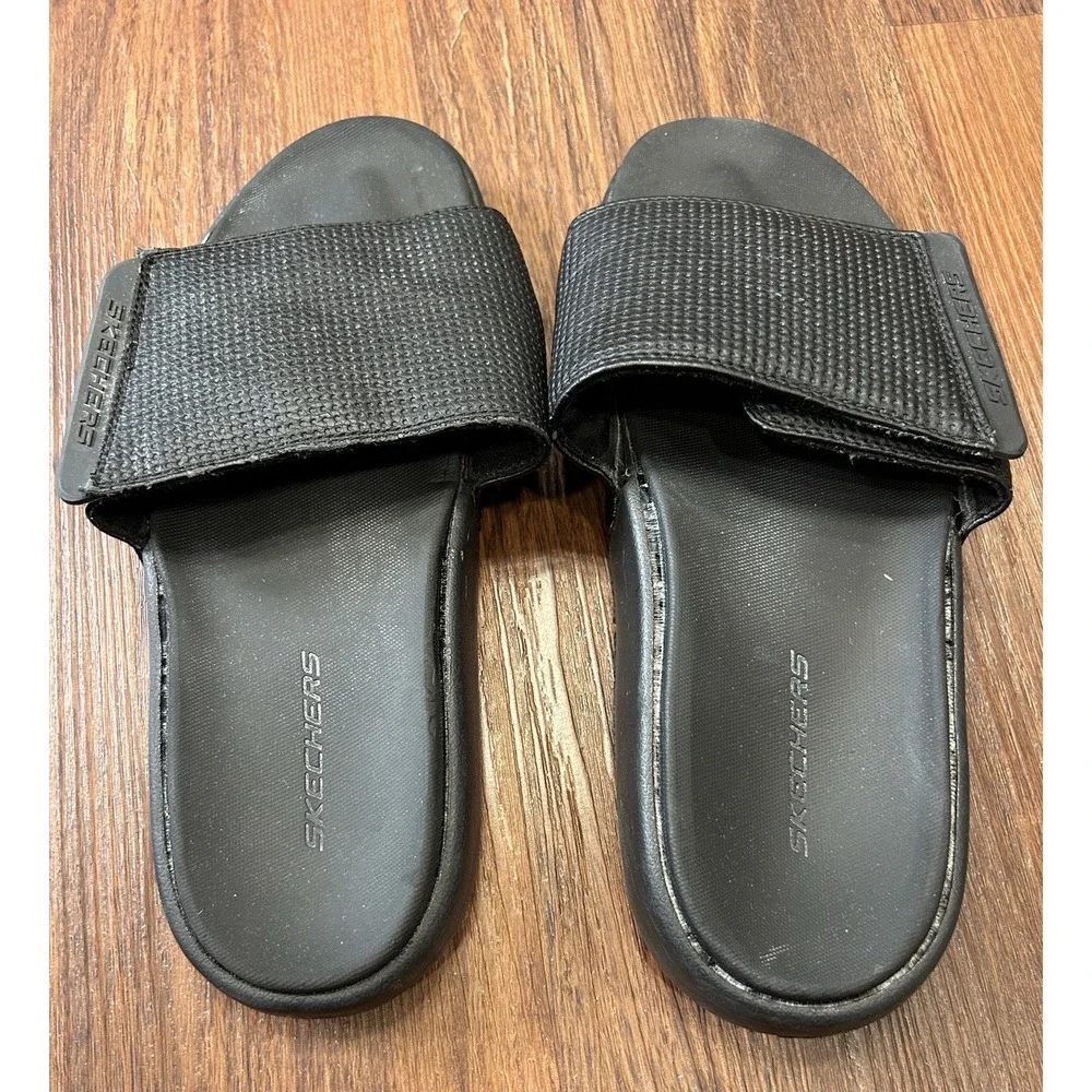 Skechers Men's Gambix 2.0 slide sandals Size 11 BlacK READ